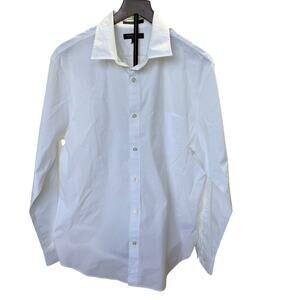 Banana Republic Slim Flex Fit White Tech Stretch Cotton Dress Shirt – XL